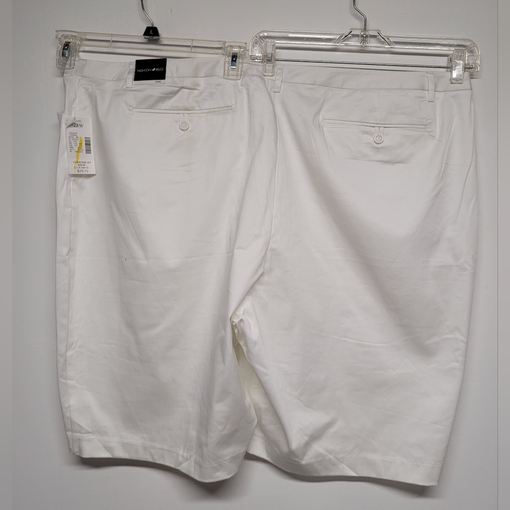 New Fashion Bug White Shorts Plus Sz 28W - Picture 2 of 6